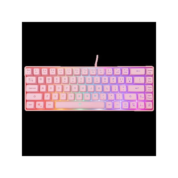 WHITE SHARK RONIN-P  WS GK-2201P-US  gamer billentyűzet, 68 gomb pink (angol) - Image 1