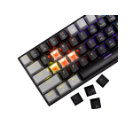 WHITE SHARK WAKIZASHI-2/B-G/R-HU, GK-002113V2/B-G/R-HU fekete/szürke magyar, mechanikus gamer billentyűzet, piros kapcs. - Image 3