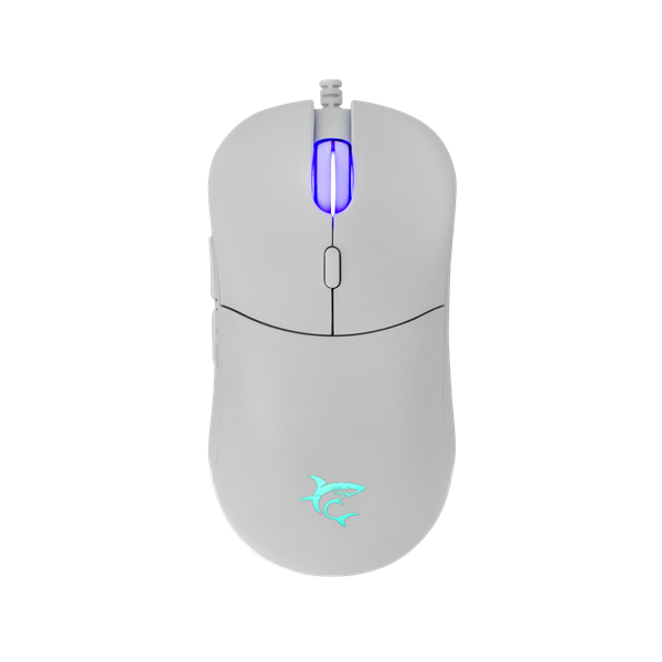 WHITE SHARK BAGDEMAGUS-W, GM-5010W gamer egér, 6D, fehér, 7200 dpi, RGB - Image 1