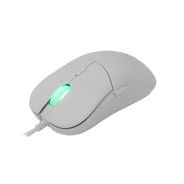 WHITE SHARK BAGDEMAGUS-W, GM-5010W gamer egér, 6D, fehér, 7200 dpi, RGB - Image 3