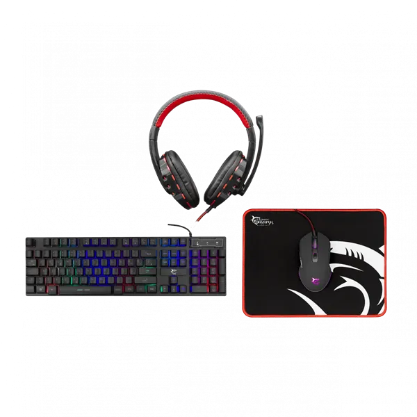 White Shark COMANCHE 3 WS GC-4104HU fekete billentyűzet + egér + egérpad + headset gamer kombó