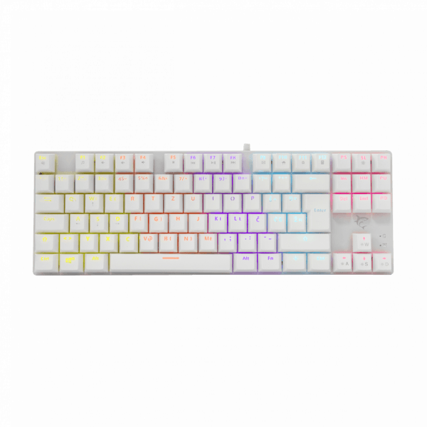 WHITE SHARK COMMANDOS mechanikus (red switch) gamer billentyűzet (magyar), fehér