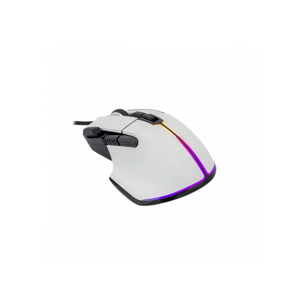 WHITE SHARK GM-9006W MARROK-W gamer egér, fehér, 12000 dpi