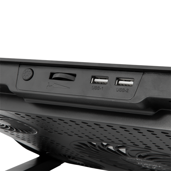 WHITE SHARK Notebook hűtő, GCP-13 AURORA COOLING PAD 17.3", 5 fan - Image 6