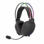 HDP White Shark GH-2140 OX/RGB gamer fejhallgató mikrofonnal - fekete
