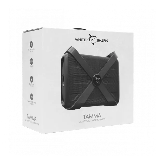 WHITE SHARK TAMMA Bluetooth Hangszóró, 12 W RMS, BT 5.0, Fekete - Image 8
