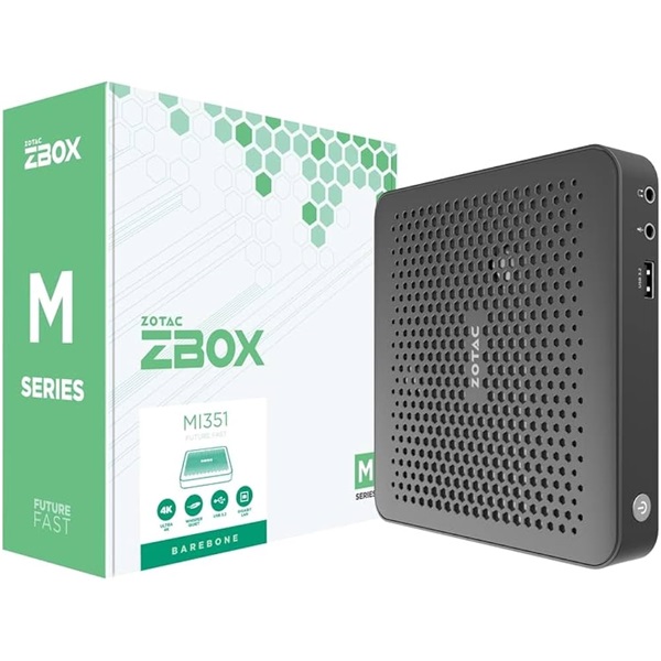ZOTAC PC ZBOX, Intel N-series N100 3.4GHz, HDMI, Displayport, LAN, WIFI, BT, M.2 SSD hely, 4xUSB - Image 1
