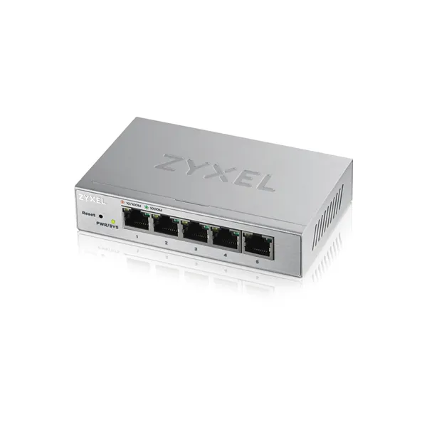 ZYXEL Switch 5x1000Mbps Fémházas Asztali, Web menedzselés, GS1200-5V3-EU0101F