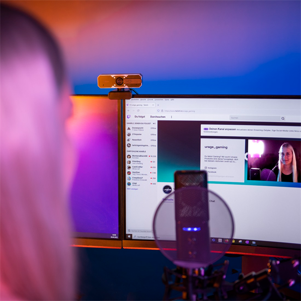 URAGE by HAMA 186090, GAMING URAGE "REC 900FHD", FHD-60FPS STREAMING WEBCAM - Image 5