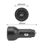 ACT 2-port USB-C Fast Car Charger 95W with PD, QC and GaNFast Black - Image 6