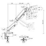 ACT AC8313 Gas Spring Single Monitor Arm 17"-35" Black - Image 8