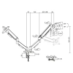 ACT AC8314 Gas Spring Dual Monitor Arm 17"-35" Black - Image 7