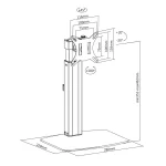 ACT AC8331 Free Standing Gas Spring Monitor Arm Office 10"-32" Black - Image 5