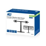 ACT AC8332 Free Standing Gas Spring Dual Monitor Arm Office Crossbar 10"-27" Black - Image 7