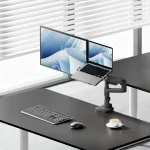 ACT AC8341 Single Monitor Arm and Laptop Arm Office Premium with Gas Spring Pole Mounted - Image 15