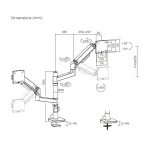 ACT AC8343 Dual Monitor Arm Office Premium with Gas Spring Pole Mounted - Image 11