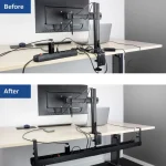 ACT AC8376 Under Desk Extendable Cable Management Tray with Clamp Mount - Image 4