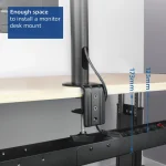 ACT AC8376 Under Desk Extendable Cable Management Tray with Clamp Mount - Image 5