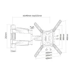 ACT Full Motion TV Wall Mount 23" to 55" VESA Black - Image 8
