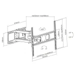 ACT Full Motion TV Wall Mount 37" to 70" VESA Black - Image 10