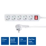 ACT Hálózati Elosztó Kapcsolóval 5DIN 1,5m White - Image 2