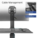 ACT Mobile Workstation for a single monitor with CPU mount keyboard and mouse tray Black - Image 6