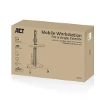 ACT Mobile Workstation for a single monitor with CPU mount keyboard and mouse tray Black - Image 8