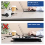 ACT Power Strip Cube F Socket Hálózati Elosztó 3DIN 1,5m White - Image 5