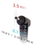 Akyga AK-ND-23 19V / 2,1A 40W 2,5x0,7mm Asus hálózati notebook töltő - Image 3