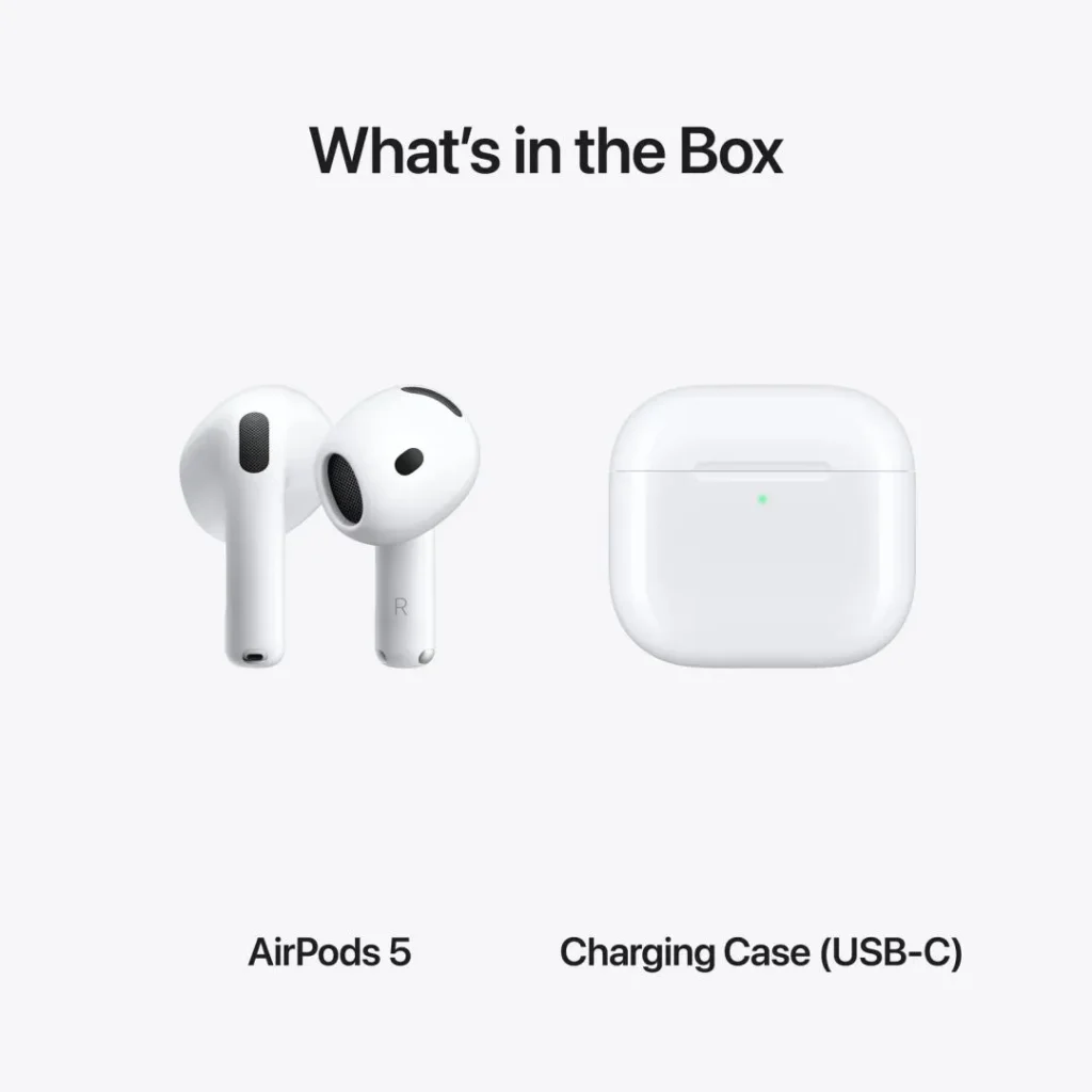Apple AirPods 5 Bluetooth Headset with USB-C Charging Case White - Image 3