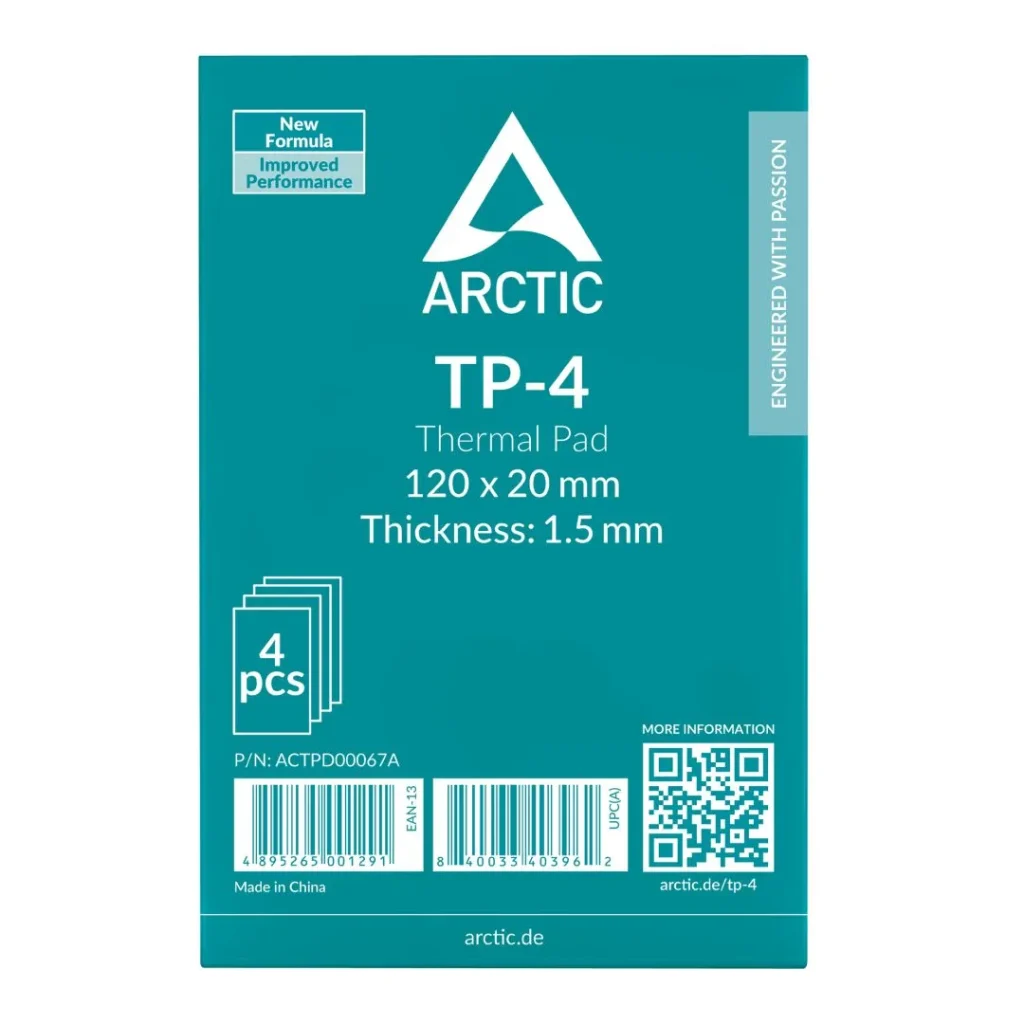 Arctic TP-4 120x20x1,5mm Hővezető lap (4lap/csomag) - Image 3