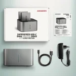 AXAGON ADSA-DC SuperSpeed USB DUAL2.5"/3.5" HDD/SSD DUAL dock - Image 25