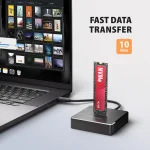 AXAGON ADSA-M2C11 USB-C 10Gbps docking station for M.2 NVMe / SATA SSD - Image 4