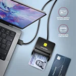 AXAGON CRE-SM3N Smart Card Flatreader Black - Image 2