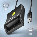 AXAGON CRE-SM3N Smart Card Flatreader Black - Image 3