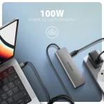 AXAGON HMC-5H USB-C 5Gbps 5in1 hub Silver - Image 4