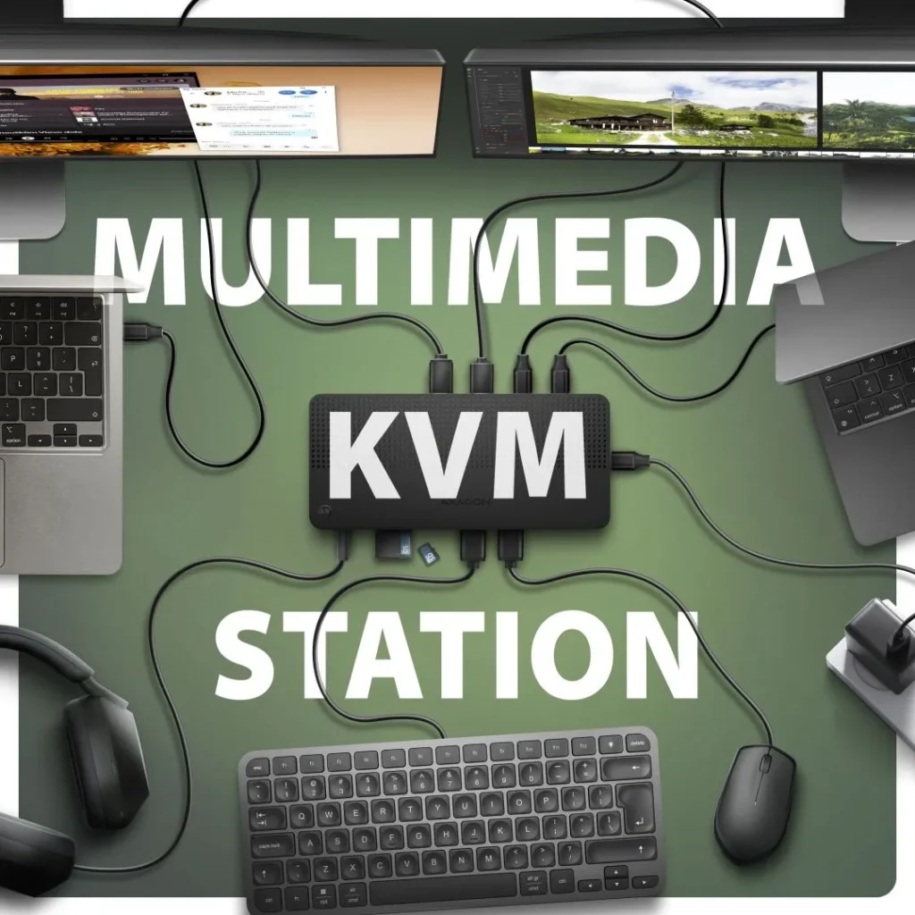 AXAGON HMC-DL-KVM 12in1 DisplayLink KVM Switch - Image 3