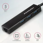 AXAGON HMC-GL3A SuperSpeed USB-C hub + Gigabit LAN Black - Image 2