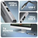 AXAGON HMC-H3A USB-C 5Gbps Starter 4in1 hub Silver - Image 3