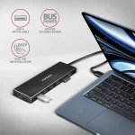 AXAGON HUE-F7A SuperSpeed USB-A FLAT HUB Black - Image 3