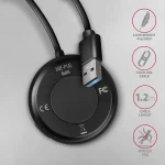 AXAGON HUE-P1AL SuperSpeed USB-A Round HUB Black - Image 4