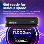 Crucial 1TB M.2 2280 NVMe P510 with Heatsink - Image 2
