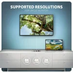 AXAGON HMC-CUB83X2 USB-C 10Gbps DUAL 4K DISPLAY 7in1 hub - Image 4