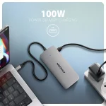 AXAGON HMC-CUB83X2 USB-C 10Gbps DUAL 4K DISPLAY 7in1 hub - Image 8