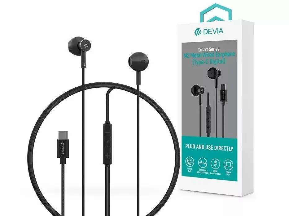 devia-st108790-smart-series-m2-metal-in-ear-headset-black_1 Devia ST108790 Smart Series M2 Metal In-Ear Headset Black - Image 1