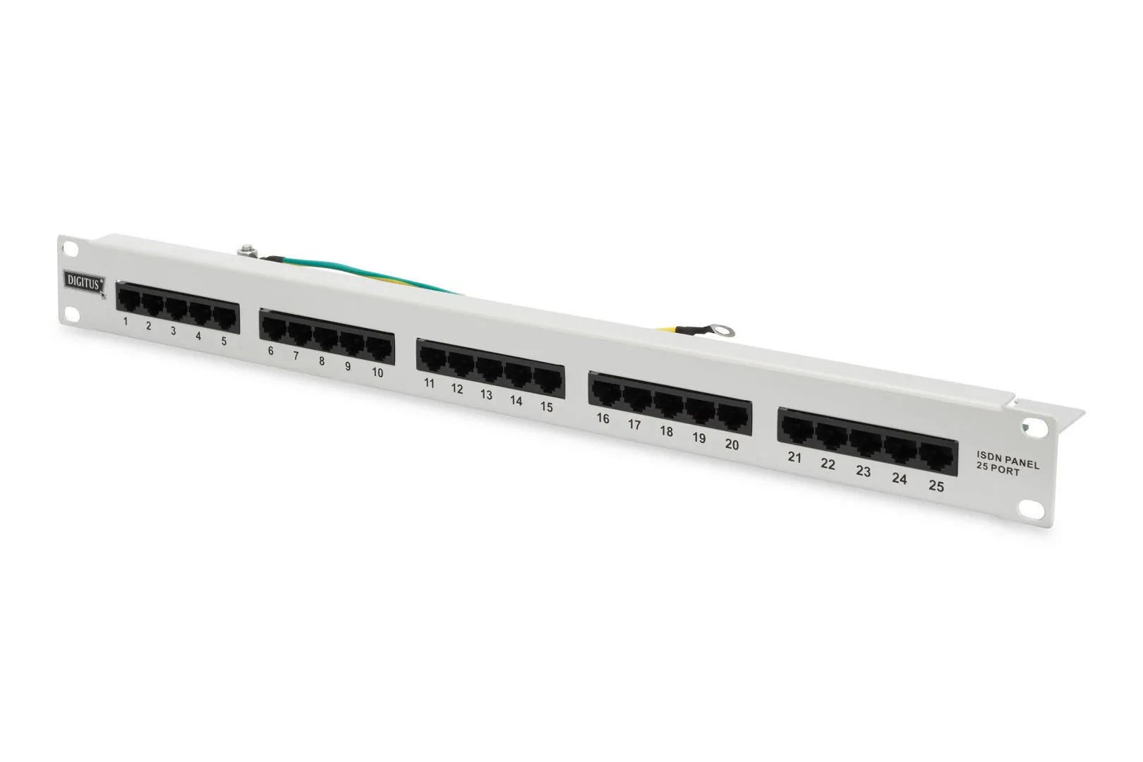 digitus-25-port-patch-panel-1u_1 Digitus 25-port Patch Panel 1U Grey - Image 1
