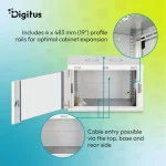 Digitus Dynamic DN-37100 19" 7U Falra szerelhető Rackszekrény Grey - Image 3