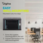 Digitus Dynamic DN-37101 19" 7U Falra szerelhető Rackszekrény Black - Image 3