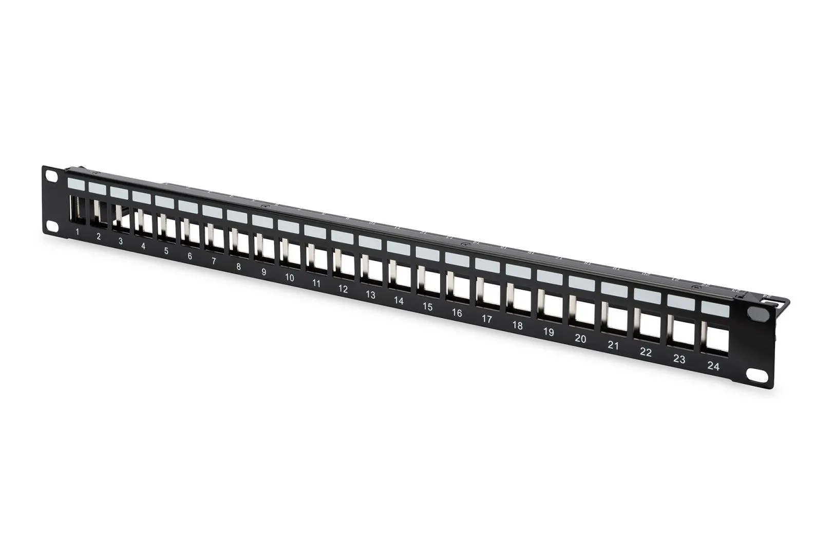 digitus-modular-patch-panel-shielded_1 Digitus 24-port Patch Panel 1U Black - Image 1