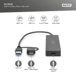 Digitus USB 3.0 Hub 4-Port Slim Line Black - Image 3